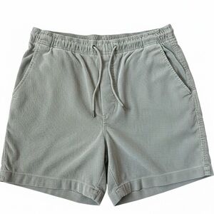 American Eagle Men's Medium Green Corduroy Drawstring Shorts Stretch